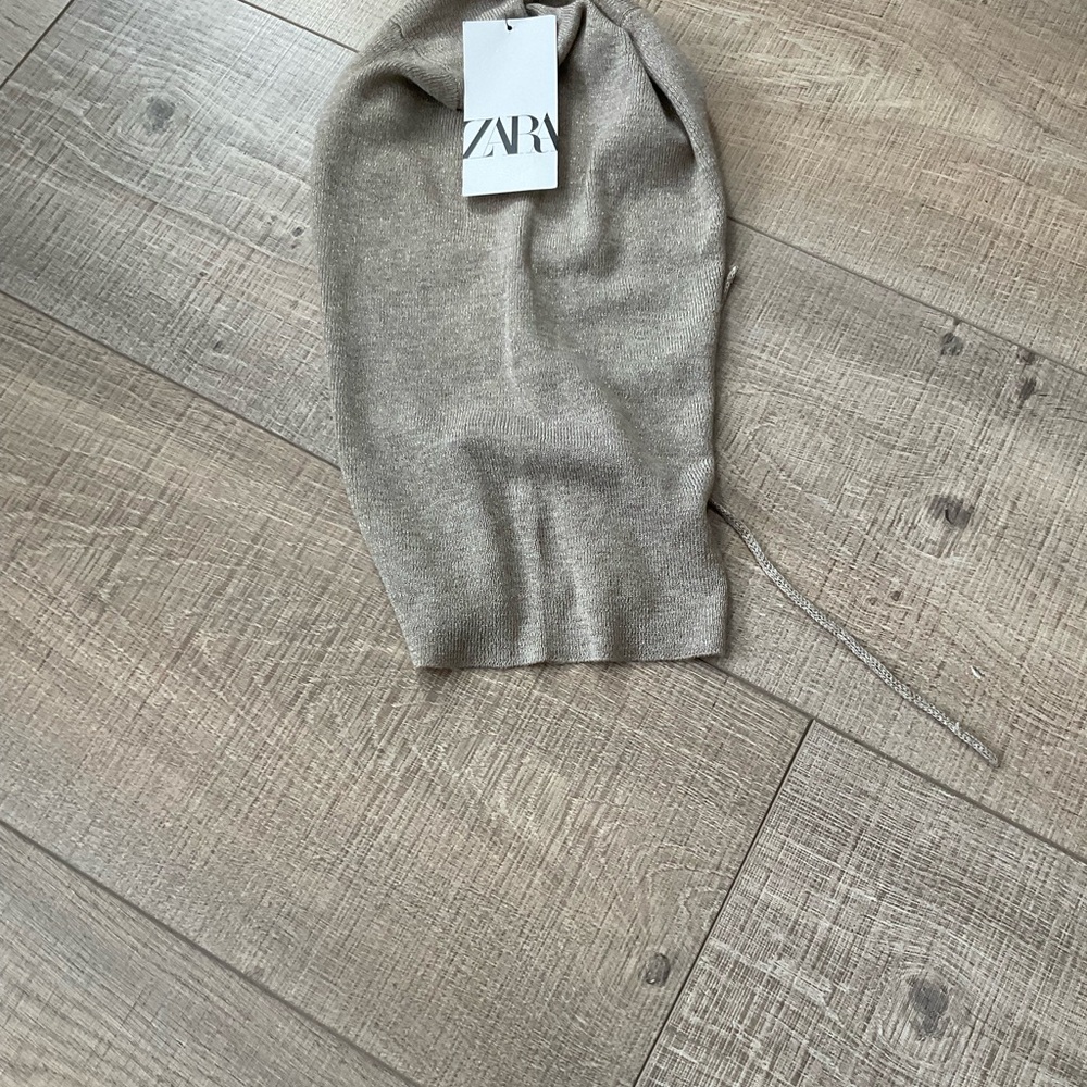 Silver and tan sparkle face mask